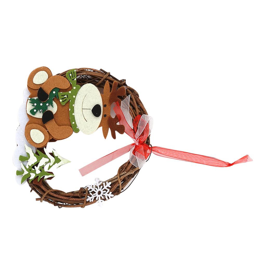 Christmas Decorative Rattan Wreath Christmas Vine Circle Wreaths DIY Christmas Craft Interior Decoration for Home Party