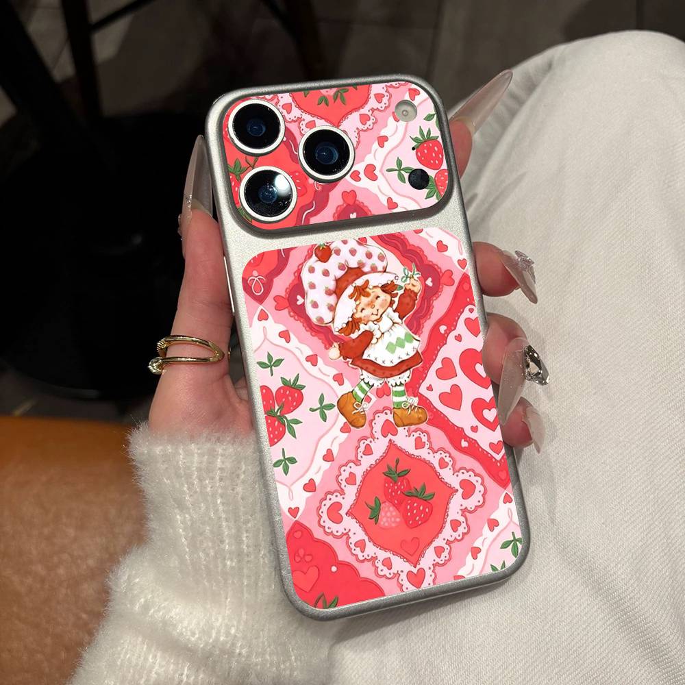 Cartoon Girl S-Strawberry S-Shortcake For IPhone 17 Pro 17 Pro Max Rear Skin Wrap Decal Protective Sticker