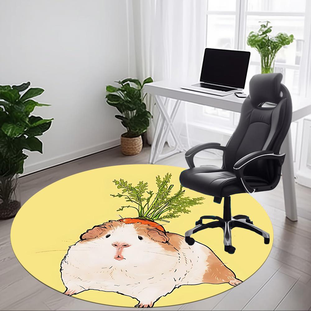 1pc Hamster Carrot Carpet for Office, Non-slip, Soft and Durable Office Rug, Perfect for Office Yy260128067