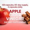 Apple cider vinegar, ginger root powder, 120 Vegetable Capsules Dietary Supplement
