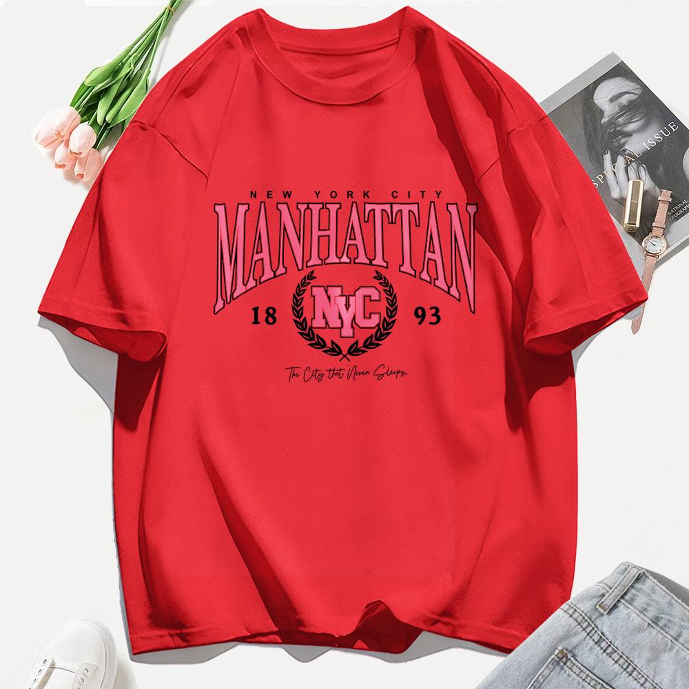 Summer Manhattan 1893 Creative 3D Print Women T Shirts Unisex Casual Y2K Tops Cotton Trendy T-Shirt Hip Hop Comfortable Woman Clothes
