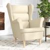 VidaXL Armchair Cream 74x84x100 Cm Fabric, Recliner, Living Room Armchair, Bedroom Chair, Lounge Chair, 4016902