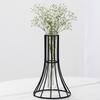 Decorative Glass Vase with Metal Wire Stand Clear Test Tube Vase with Iron Art Frame for Hydroponic Plant Modern Flower