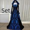 2023 Retro European & American Literary Hooded Long-Sleeve Belted Swing Dress