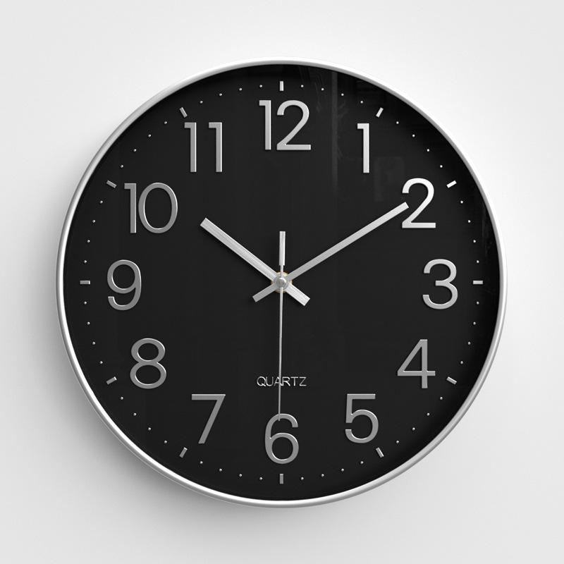 Home Clocks Living Room Wall Clock Bedroom Silent Wall Clock Modern Simple Round Quartz Clock 30CM