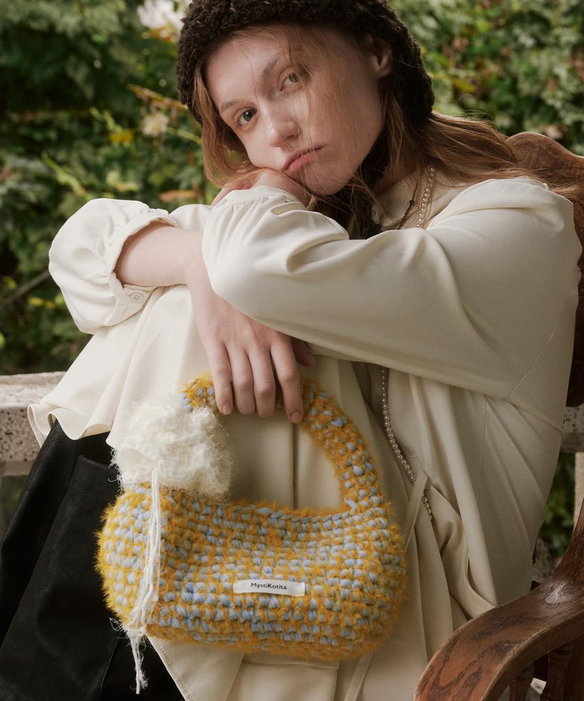 Mystikotita Pebble Bloom Bag - Mustard