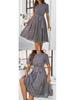 European & American Women's Polka Dot Casual Lace-up Long Dress - Spring & Summer Collection