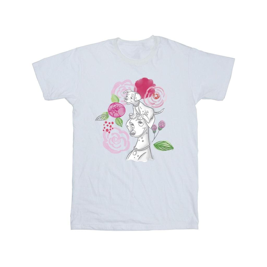 Disney Mens 101 Dalmatians Flowers T-Shirt