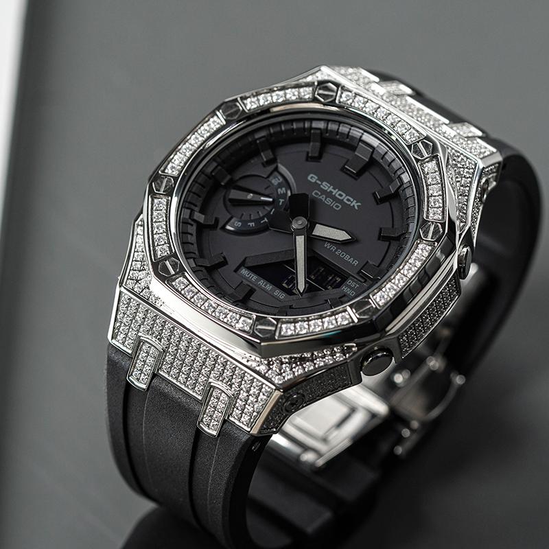Casio Unisex 48.5mm Black Watch GA-2100-1A1(Watch8--)