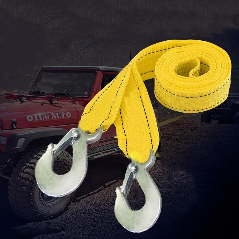 1pcHeavy-duty Towing Rope, 150-inch Durable Nylon Strap with Breaking Strength and Storage Bag - Ideal for Emergency Vehicles and Off-road Use