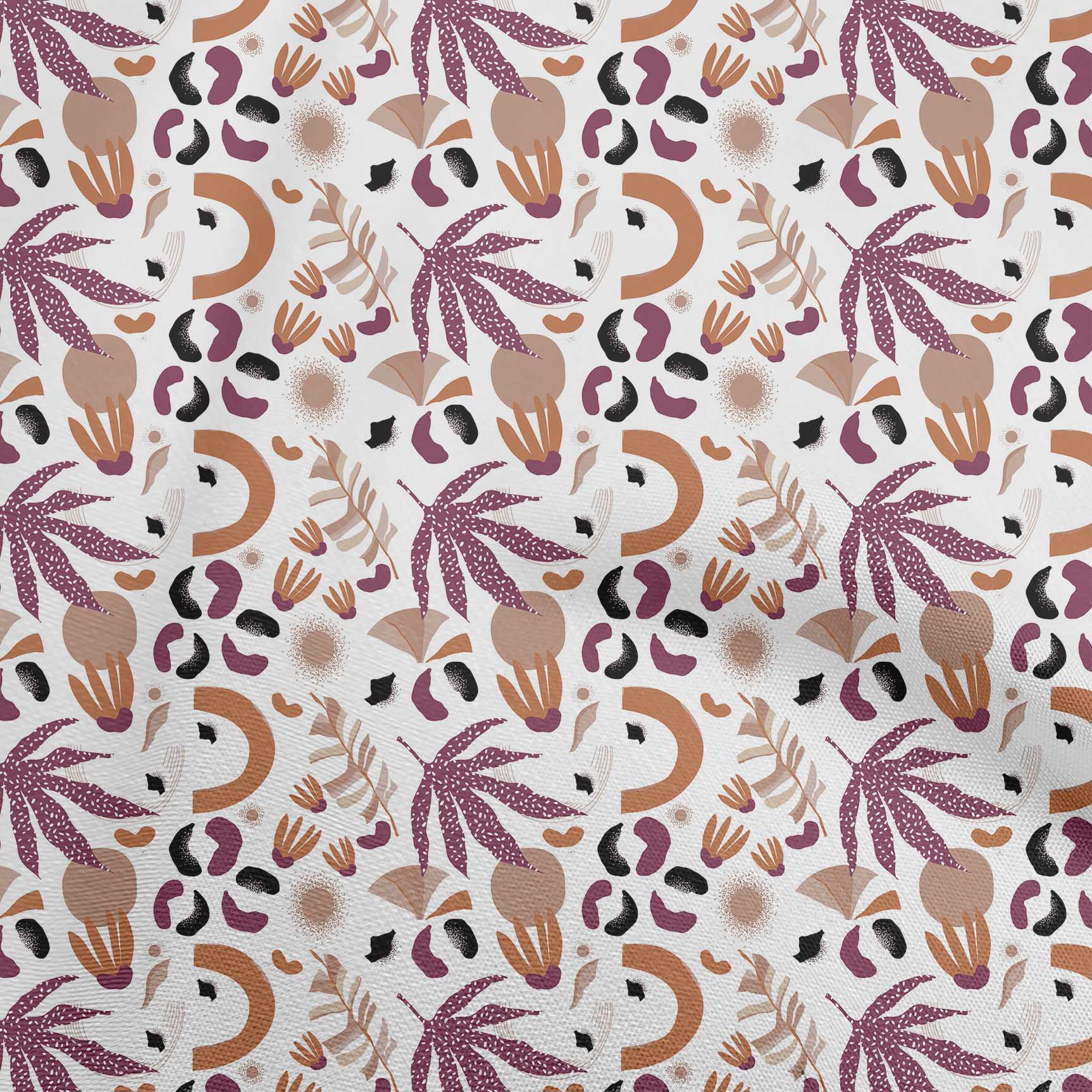 

oneOone Cotton Flex Bluish Violet Fabric Tropical Abstract Dress Material Fabric Print Fabric by The Yard 40 Inch 42InchWide-ViscoseChiffon темно-пурпурового кольору