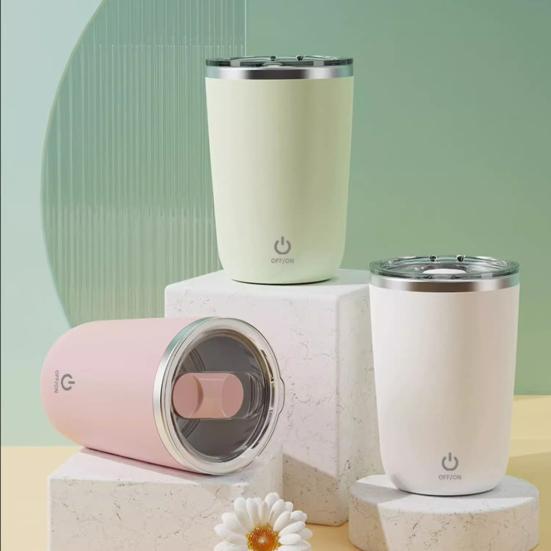 Automatic Magnetic Stirring Coffee Mug 350ml Electric Mixing Cup Stainless Steel Self