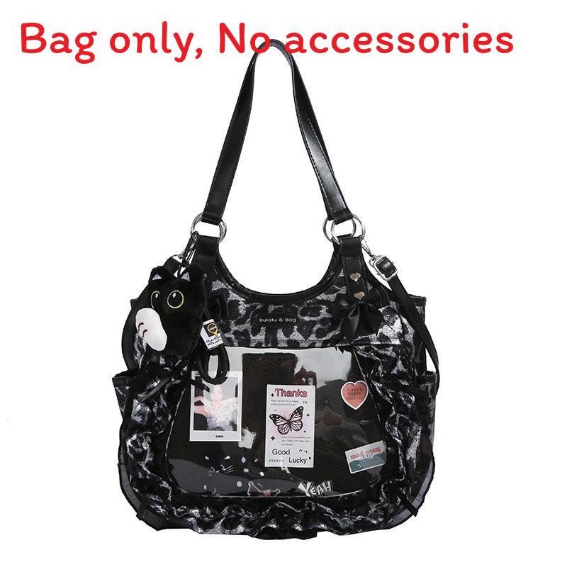 

Sweet Lace Bowknot Shoulder Bag For Casual Daily Use With Pu Material Black Grey