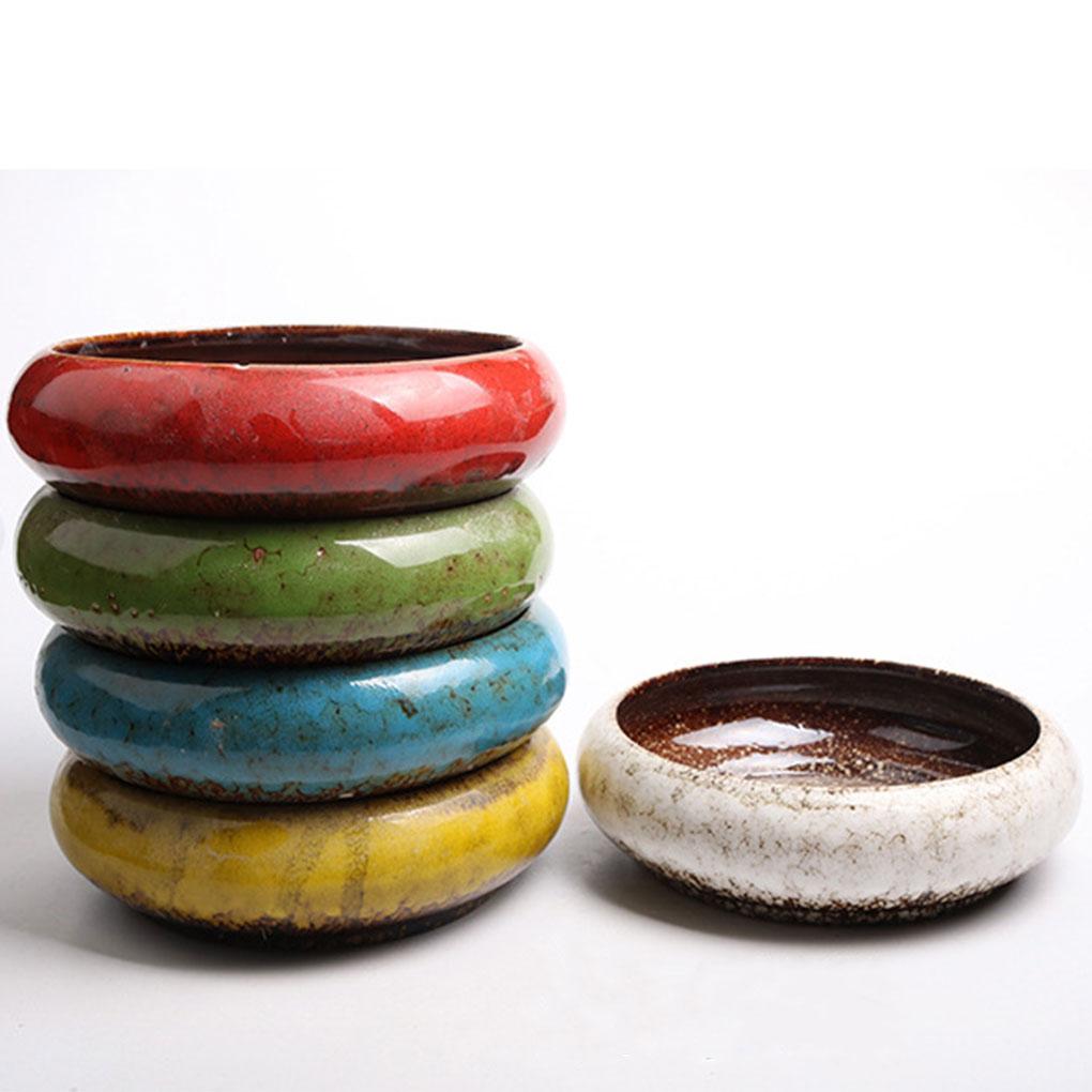 Ceramics Large Round Juicy Planter Bowl Flowers Herbs And Vegetables Flower Plant Container For Home
