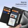 For iPhone 15 Pro Max Case DUX DUCIS Lawa Series Detachable Magnetic Cowhide Leather Cover Zipper Wallet