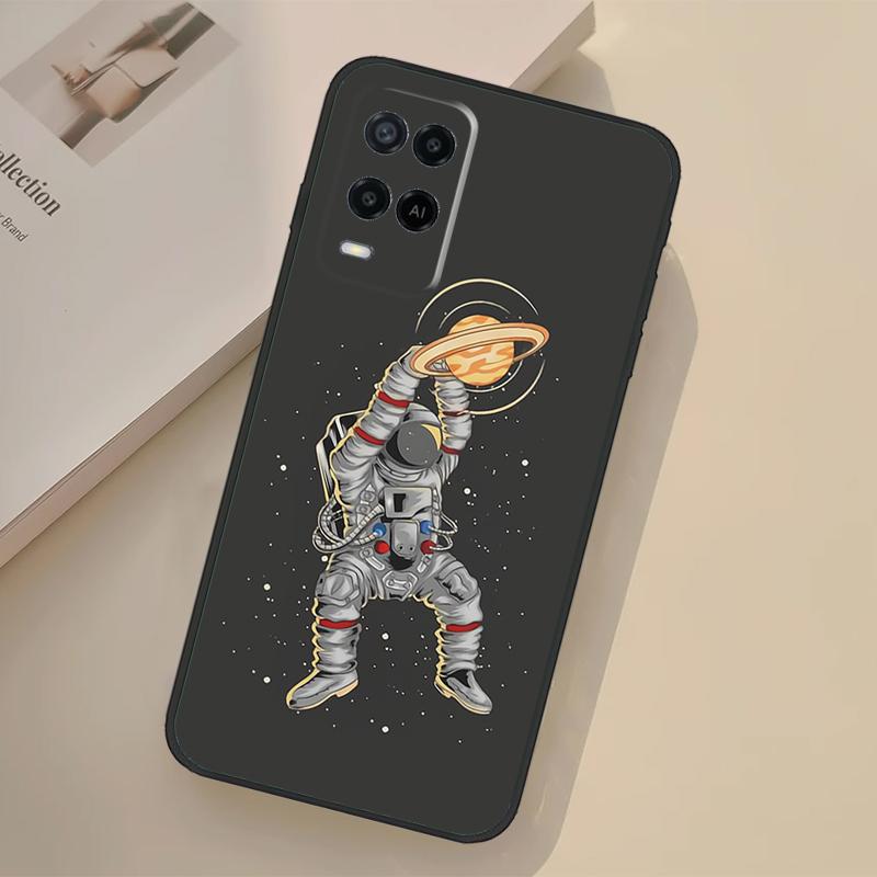 Astronaut Soccer Basketball Case For Oppo A76 A96 A16 A17 A18 A60 A80 A40 A38 A58 A78 A98 A94 A74 A54 A15 A57 A77 A5 Pro