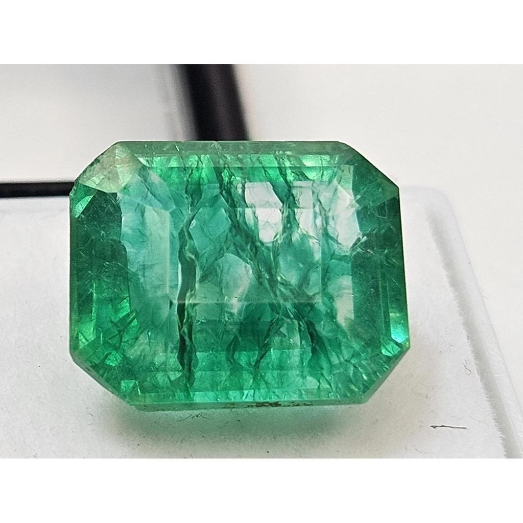 Green Colombian Emerald 9-10 Ct Emerald Cut Beautiful Certified Loose Gemstone