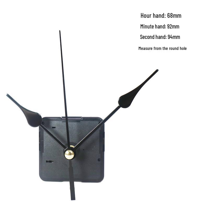 Silent Quartz Clock Movement with Cross-Stitch Metal Hands for Decorative Wall Clocks