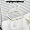 Desk Garbage Can Dustproof Skin Care Display Cases Clear Container Space-Saving Box For Kitchen Dorm Bathroom Bedroom Makeup