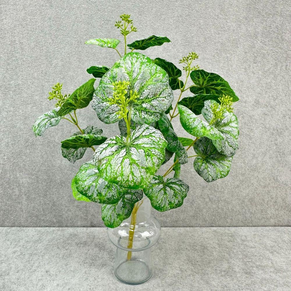 Silk Leaves Artificial Plant Multicolor Fake Plant Creative Faux Greenery Leaves Desktop Ornament