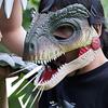 Sound Dinosaur Mask Headwear Movable Mouth Dinosaur Head Face Cover 3D Dinosaur Mask  Halloween