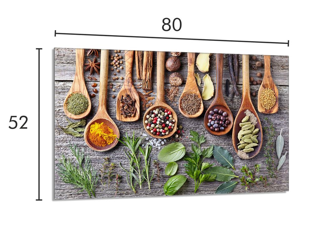 Szklana Płyta Ochronna Na Kuchenkę 80x52 Przyprawy