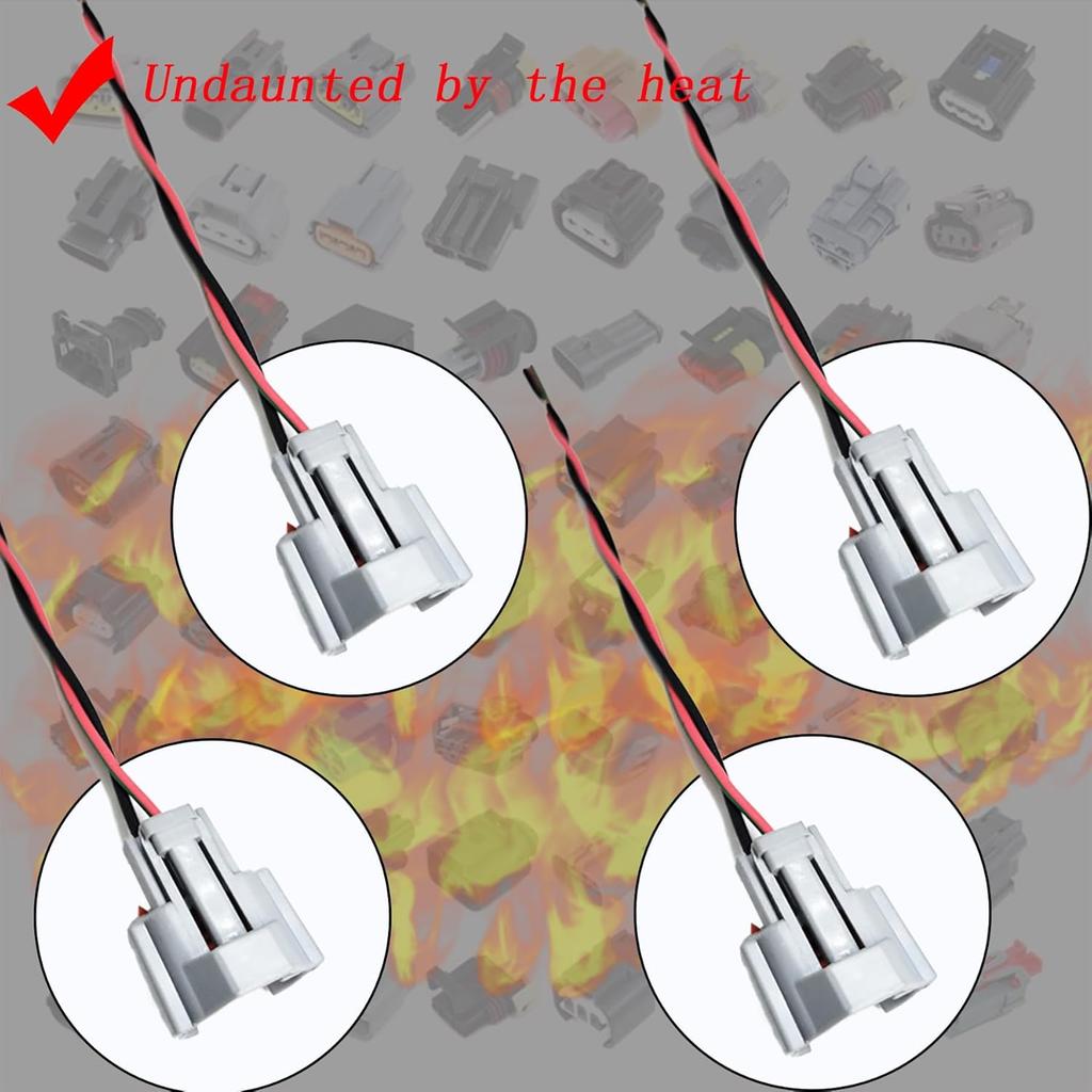 Set of 8PCS Fuel Injector Connector Plug Harness Pigtail Wire Fits 1998-2005 for Toyota Lexus 4Runner LX470 4.7 V8