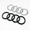 For Audi ABS Four Ring Gloss Black Car Logo Cover Front Grille Badge A3 A4 A5 A6 A7 A8 Q3 Q5 Q7 Rear Trunk Badge Car Accessories