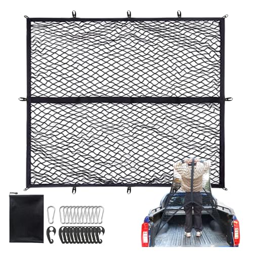 Misoso Cargo Net for Cars, Luggage Net, Roof Carrier, 35.4 x 47.4 inches (90 x 120 cm), Truck Bed, Great Elasticity, Luggage Storage, Luggage Fix