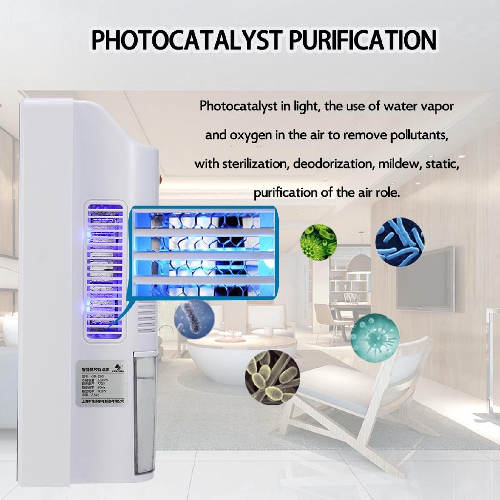 100W 2200ML Intelligent Timing Home Office Air Dryer Electric Mini Desiccant Compact Absorb Dehumidifier