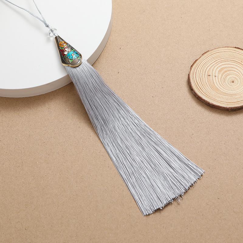 Chińskie klasyczne frędzle delikatny styl etniczny kwiat metalowa rama wisiorki DIY ozdoby rękodzielnicze breloczek dekoracja