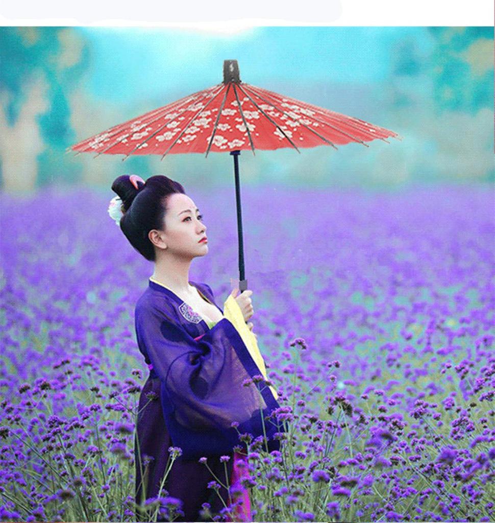 ILuvic Japanese Paper Dance Cherry Blossom Blizzard Traditional Japanese Cherry Plum Large Wisteria 80cm 84cm 28 Perfect for Classic Costume