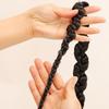 Braid Wig Smooth Realistic Natural Elastic Hair Rope Soft Hairs Styling Comfortable To Wear African Dirty Braid Long Ponytail Wig Girl Supply