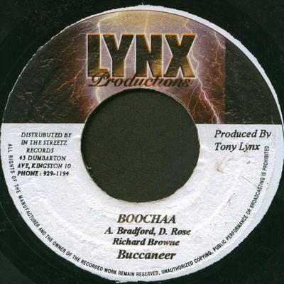 7inch Record BUCCANEER Boochaa NONE Lynx Production Jamaica Reggae Ska Dub Used