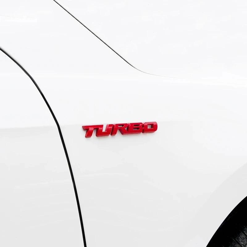 Metall Turbo Logo Aufkleber für Auto Styling Vollkörper Dekoration und Aufkleber Außen Schriftzug Heckklappenemblem für Motorradrennen