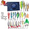 24-Piece Lure Set: Fishing Bait Blind Box - Perfect for New Year & Christmas Gifts