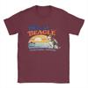 Vintage the Regal Beagle Est 1977 Santa Monica Kalifornien Herren T-Shirts Lässige T-Shirts Kurzarm O-Ausschnitt T-Shirt Baumwolle Einzigartig