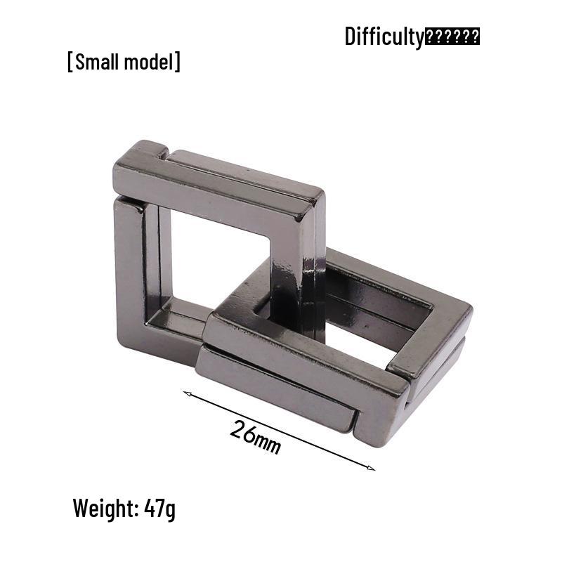 Intelligence Puzzle Zinc Alloy Disentanglement Rings - Unlock Nine Linked Rings Kongming Luban Lock Educational Toy