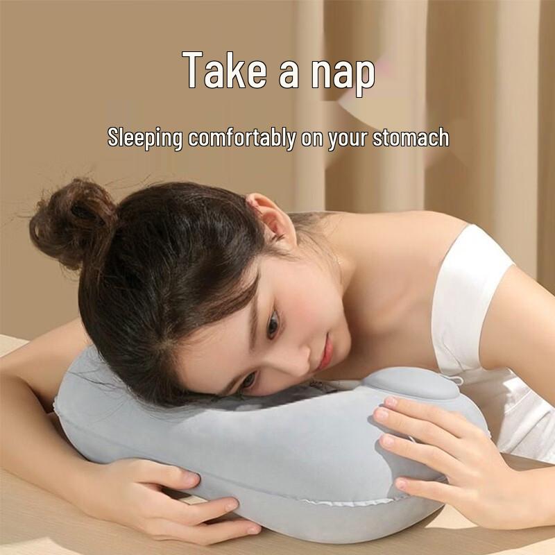 KASHICONG Inflatable U-shaped Neck Travel Pillow