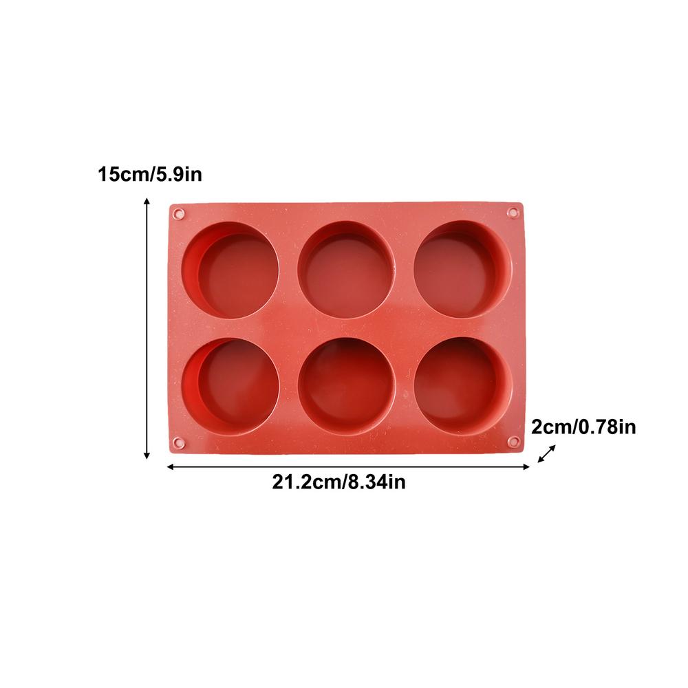 6 Roosters Anti-aanbak Rond DIYs Jelly Pudding Snoep Vormen Multifunctionele Voedselkwaliteit Siliconen Taart Vormen Keuken Bakplaat Gereedschap