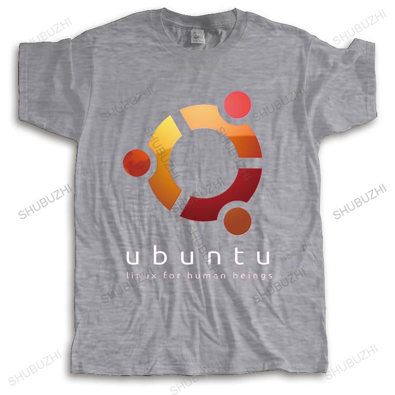 Homme t shirt summer men fashion tshirt Brand Clothing Humor Ubuntu Linux For Human Beings women unisex black teeshirt