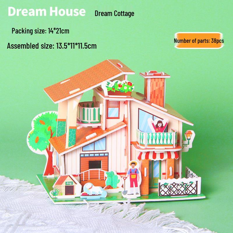 

3D DIY Пазл Дом для Детей - Развивающая Игрушка для Мальчиков и Девочек