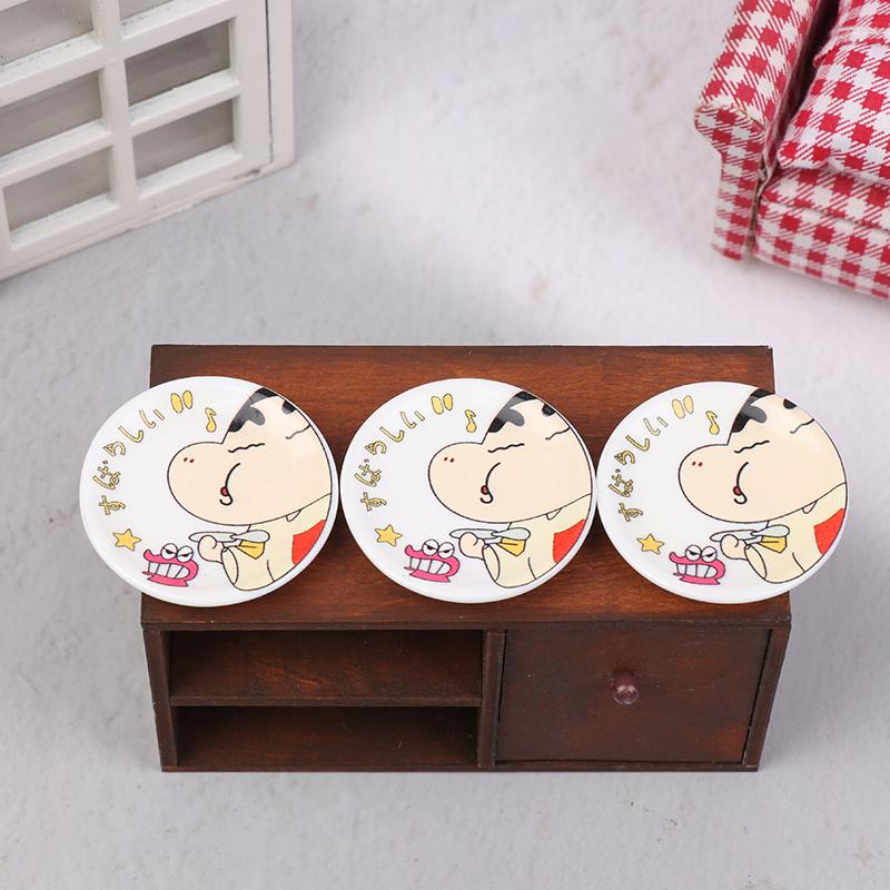 

3 шт. кукольный домик мини мультяшные тарелки посуда модель кукольный домик имитация кухонное украшение кукольный домик аксессуары ролевые игры игрушка