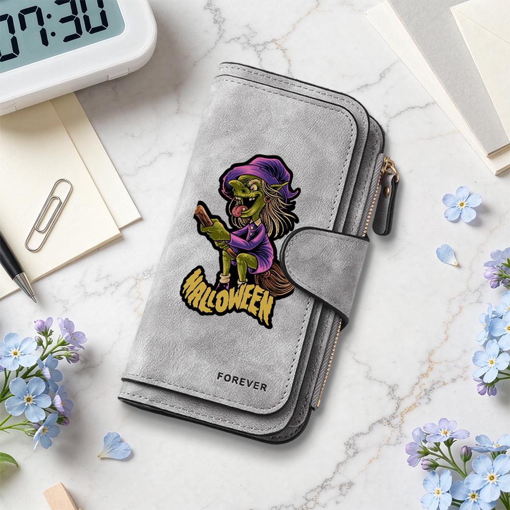Halloween Witch Purse Fashion Ladies Casual Wallet Portable Card Holder Forever Style