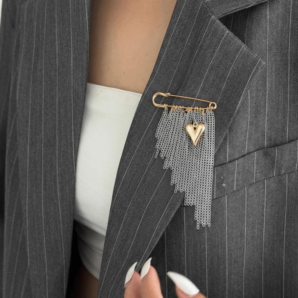 Handmade Chain Brooches Multi-Layer Pin Jewelry Ins Women's Tassels Brooches  Stylish Accessories