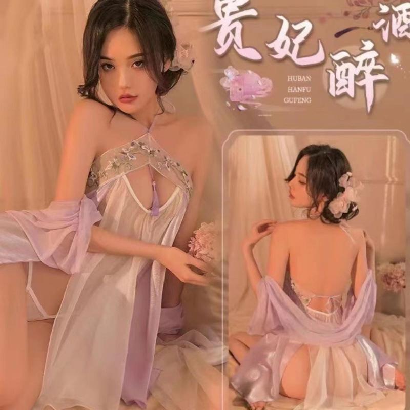 Sexy underwear national style large size antique style pure desire belly pocket temptation court style classical Hanfu fun underwear set