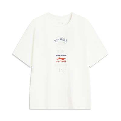 Breathable Versatile Letter Round Neck Short Sleeve T-Shirt Men Tops Off-White AHSV163-5