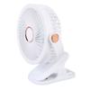 Small Desk Fan with Clamp 5 Speed Settings 3 Brightness Levels 720 Degree Rotation Rechargeable Office Desk Fan Light