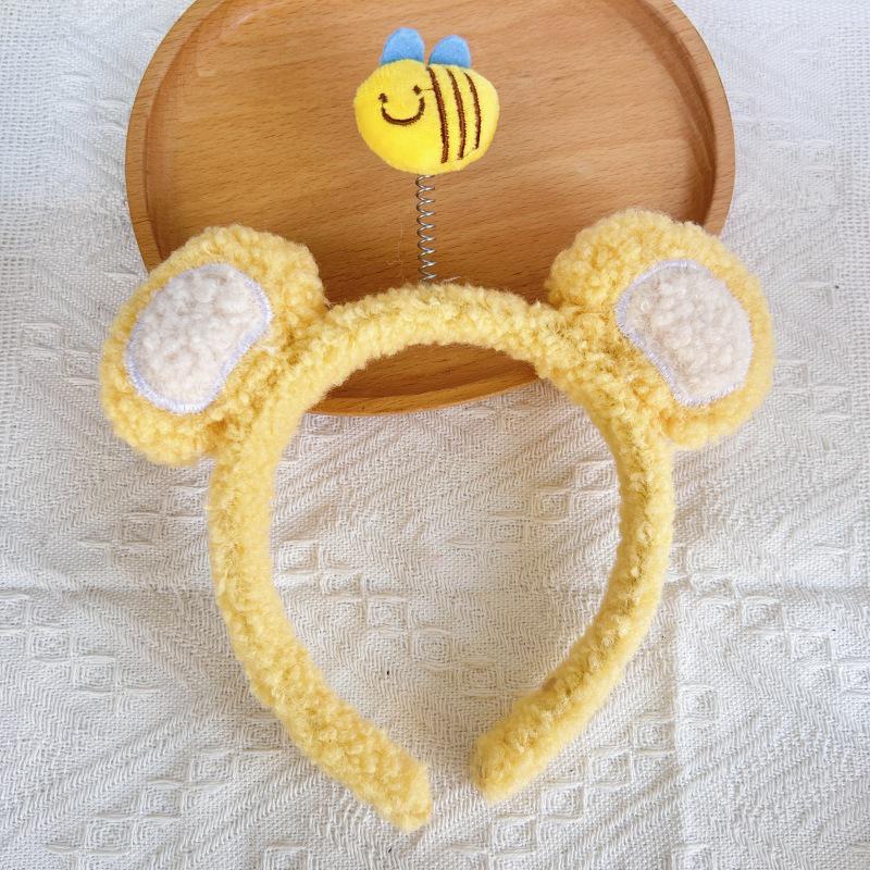 Cartoon Plush Headband: Cute Hair Accessory for Women & Kids, Perfect for Face Washing