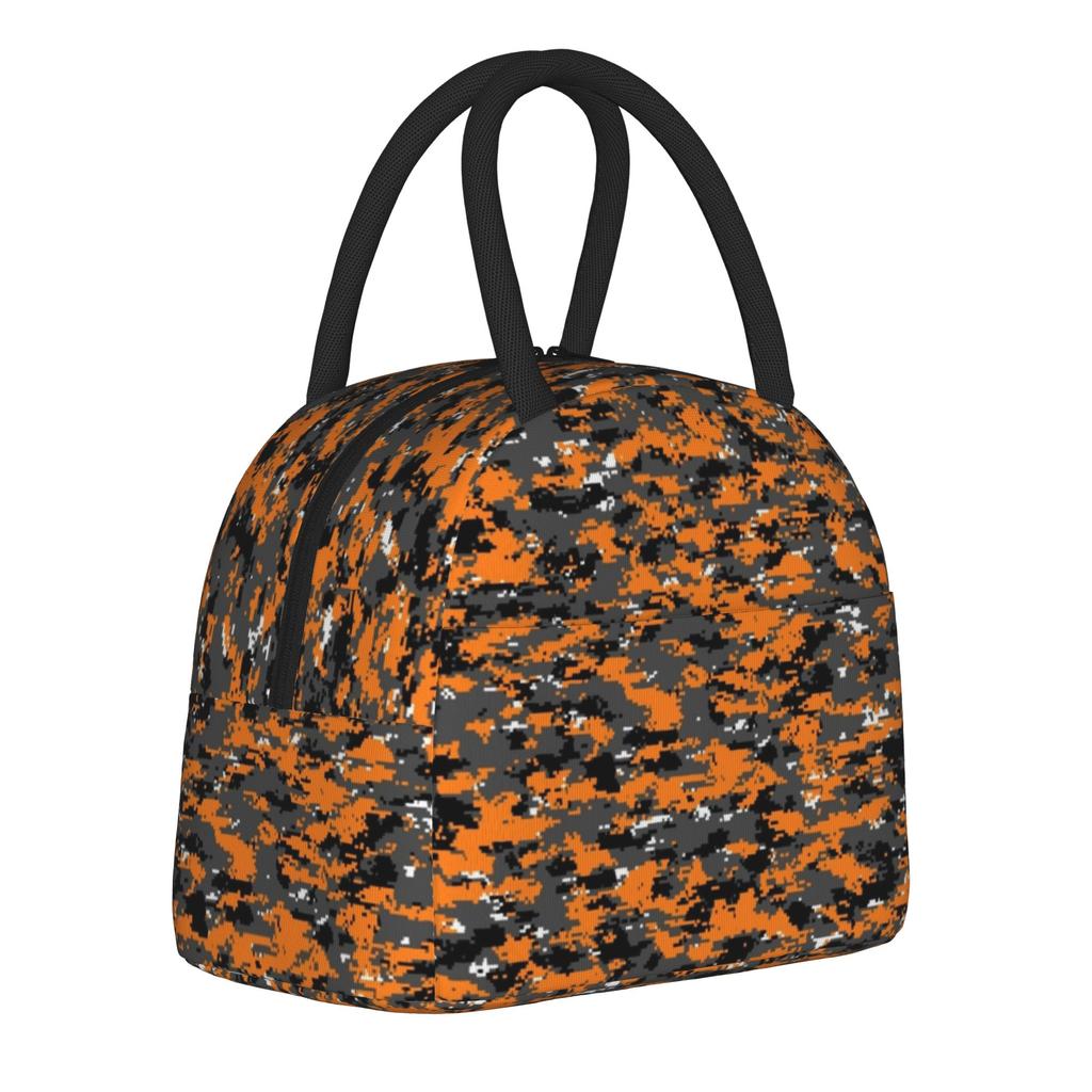 Camouflage Star Skull Insulated Lunch Bag Cooler Bag Reusable,Lunch Container High Capacity Tote Lunch Box Food Storage Bags